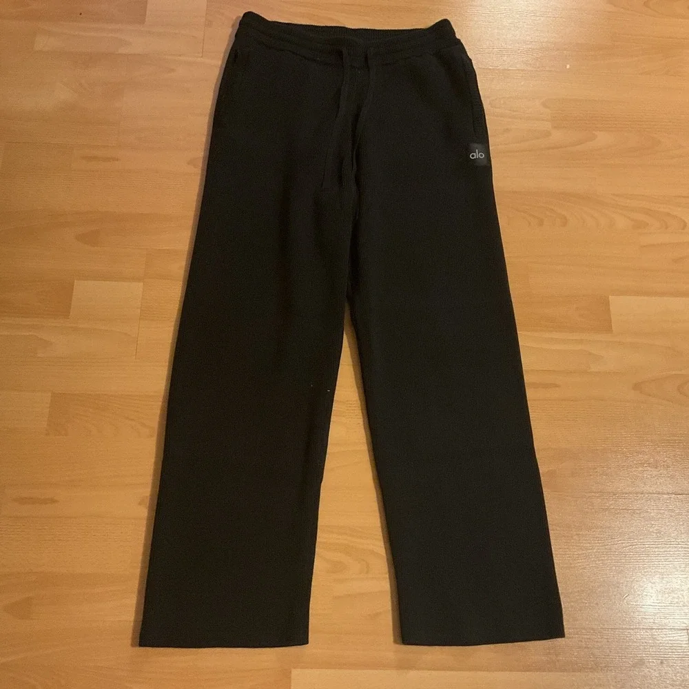 Alo Yoga Scholar Straight Leg Sweatpant Black L